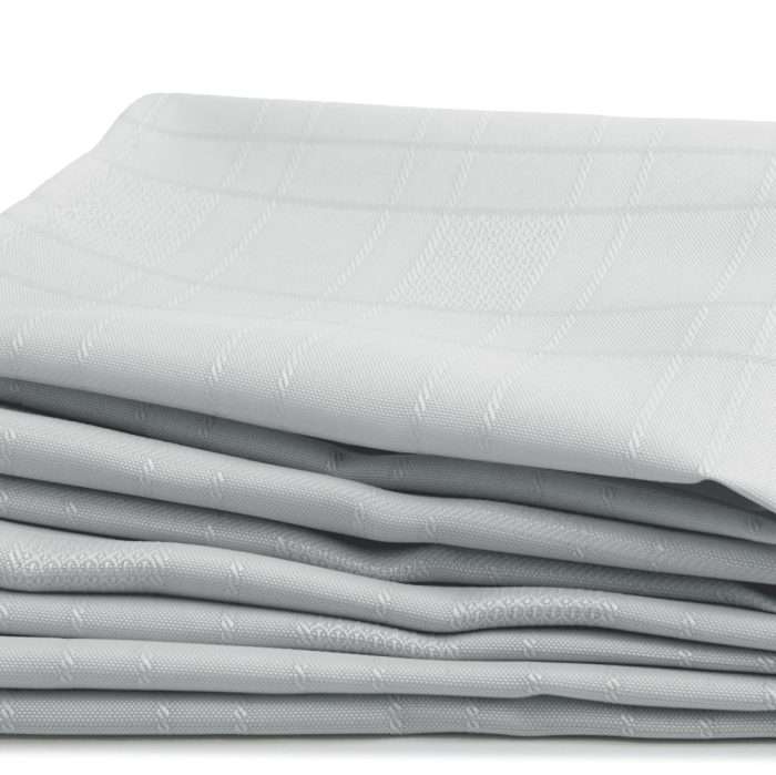 Chequers Jacquard Napkins, Silver (Pack of Four) - Image 2
