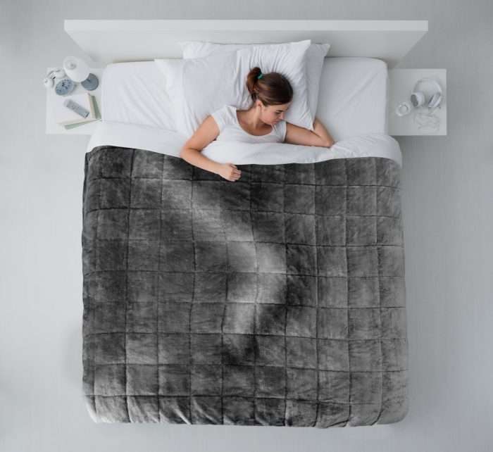 Weighted Sherpa Blanket, Grey - Image 3