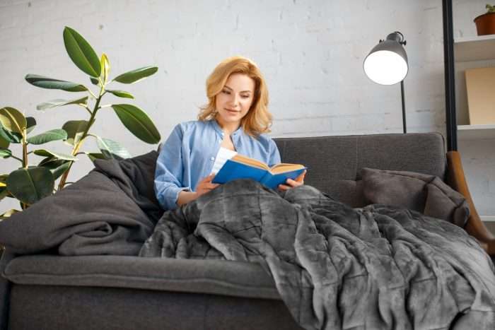 Weighted Sherpa Blanket, Grey - Image 5