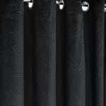 Midnight Eyelet Curtains, Black (Blackout & Thermal)