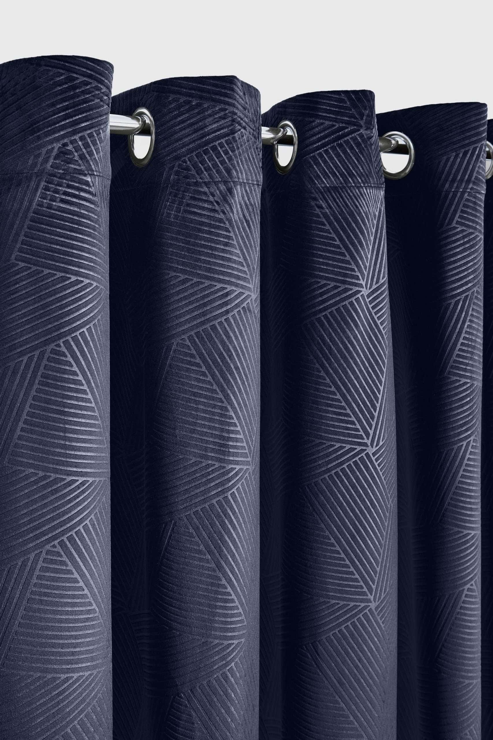 Midnight Eyelet Curtains, Navy (Lined) Midnight Eyelet Curtains, Navy (Lined)