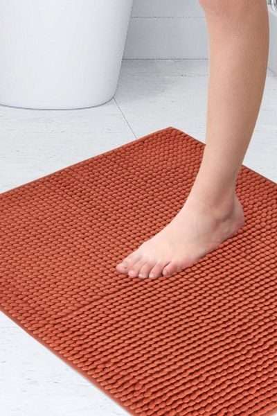 Soft Touch Shower Mat, Burnt Orange (Non-Slip)