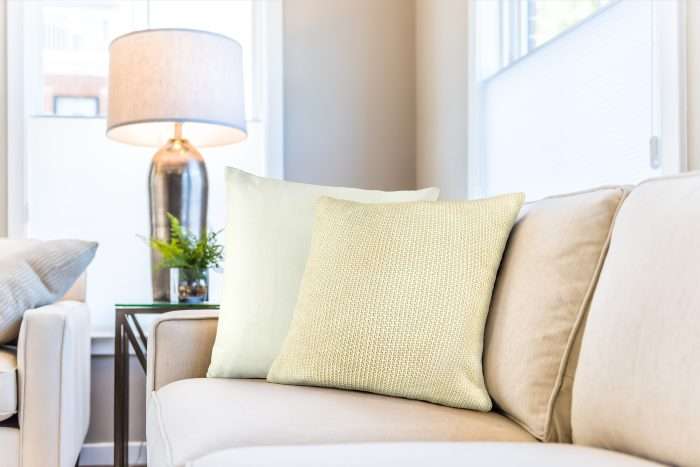 Portland Cushion, Cream (Non-Slip) - Image 2