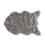 Lux Faux Fur Room Rug, Silver