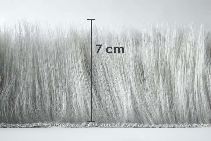 Lux Faux Fur Room Rug, Silver - Image 7