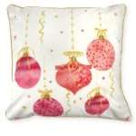 Christmas Bauble Cushion, Pink