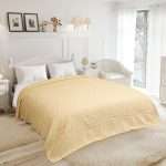 Aran Bedspread, Cream (Quilted Design)