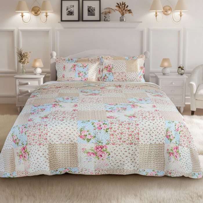 Meadowbrook Bedspread Set (Quilted Patchwork Design) - Image 2