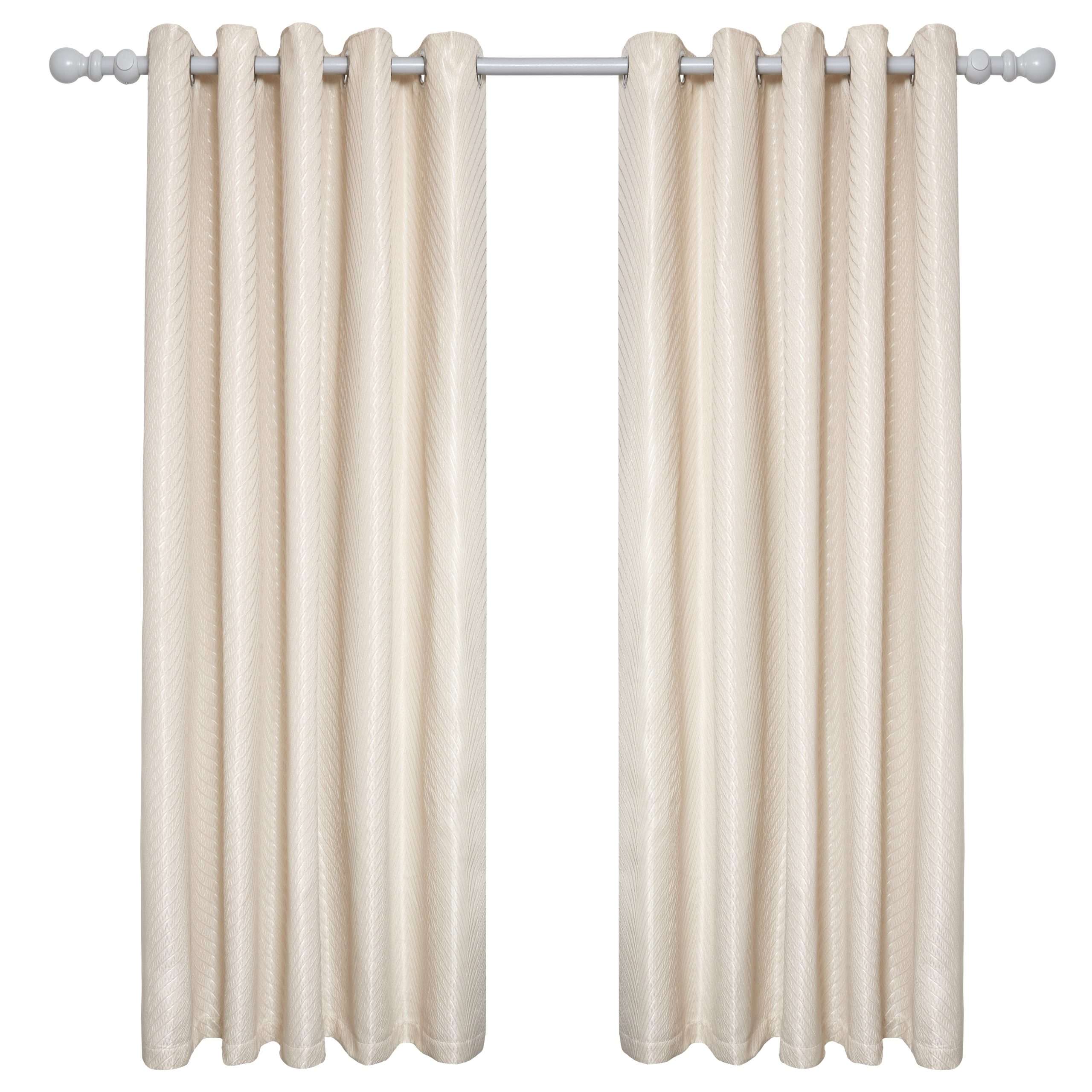 buagxzwl_aur4654cha.jpg Aura Eyelet Curtains, Cream (Lined Jacquard) - Image 1