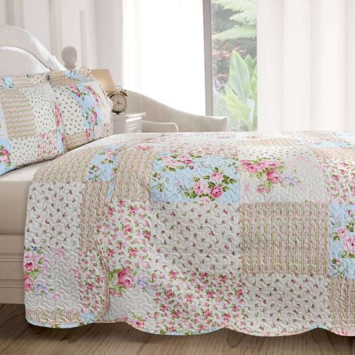 Meadowbrook Bedspread Set (Quilted Patchwork Design) - Image 7