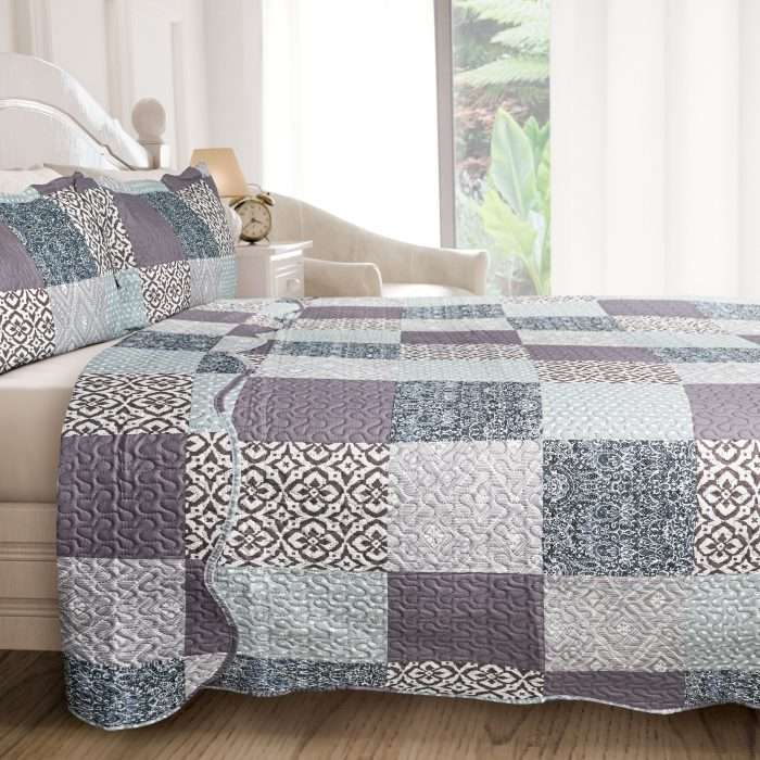 Chiltern Bedspread Set (Quilted Patchwork Design) - Image 7