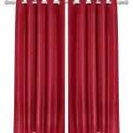 Aura Eyelet Curtains, Cranberry (Lined Jacquard)