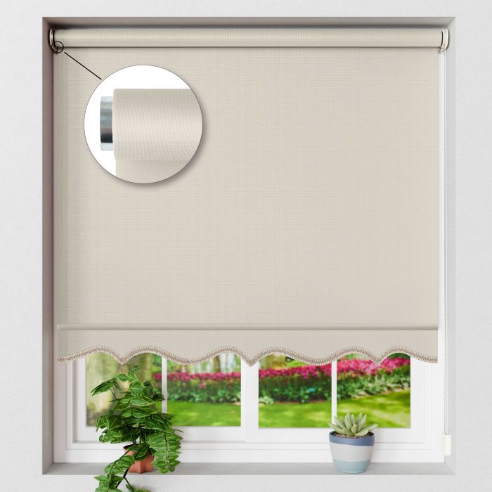 Scalloped Roller Blind, Cream - Image 3