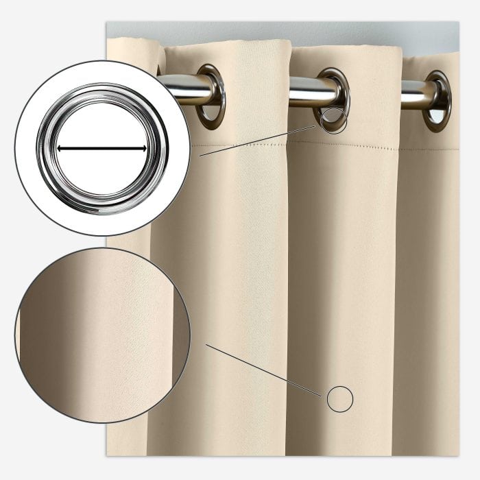 Cali Eyelet Woven Curtains, Natural (Blackout & Thermal) - Image 4